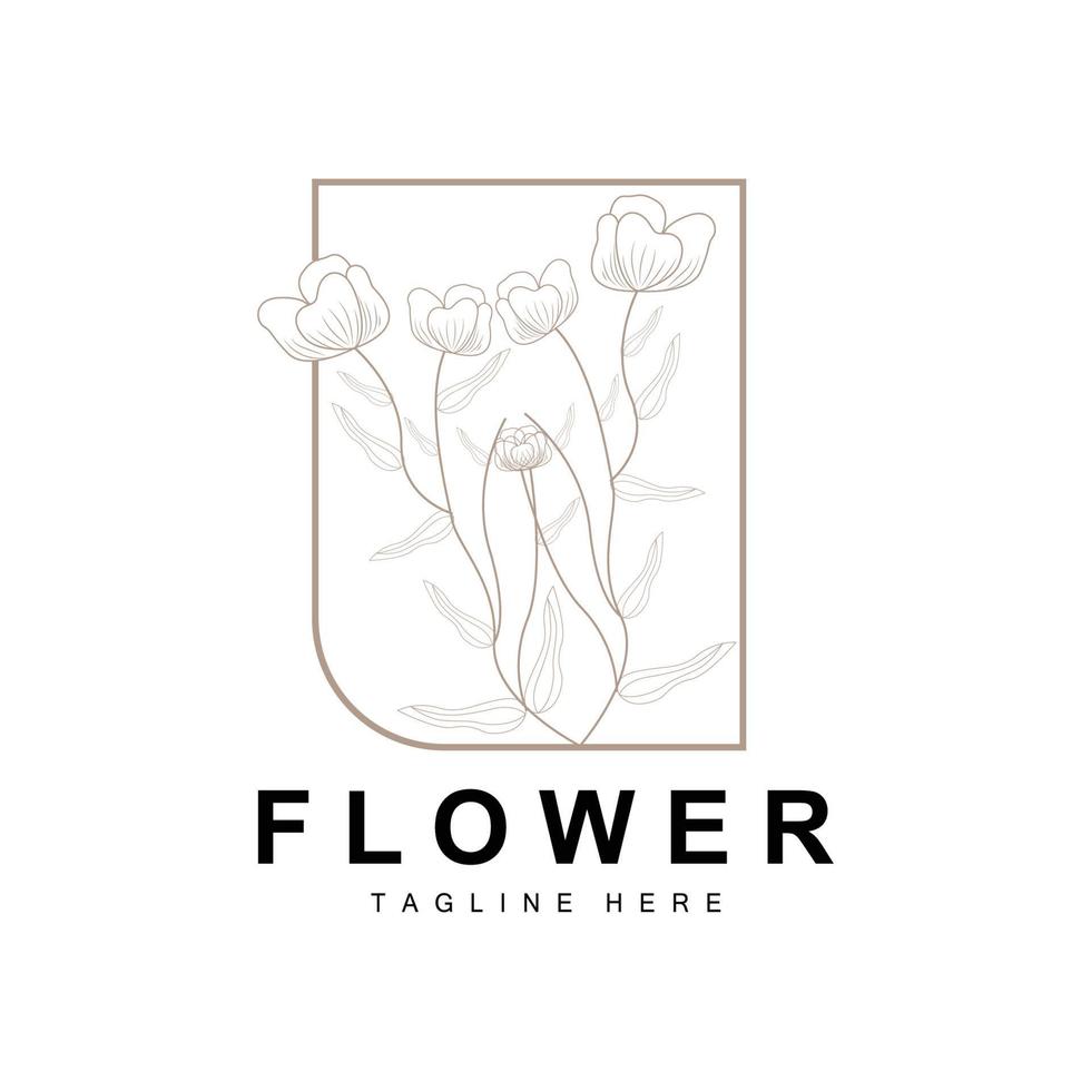 floral logo, feuilles et fleurs botanique jardin vecteur, floral conception de la vie vecteur