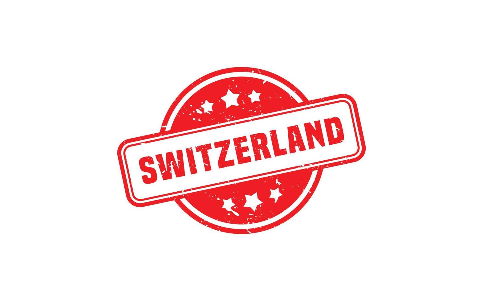 Suisse timbre caoutchouc avec grunge style sur blanc Contexte vecteur