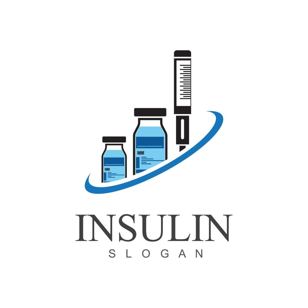 insuline injection icône illustration Facile conception élément vecteur logo modèle