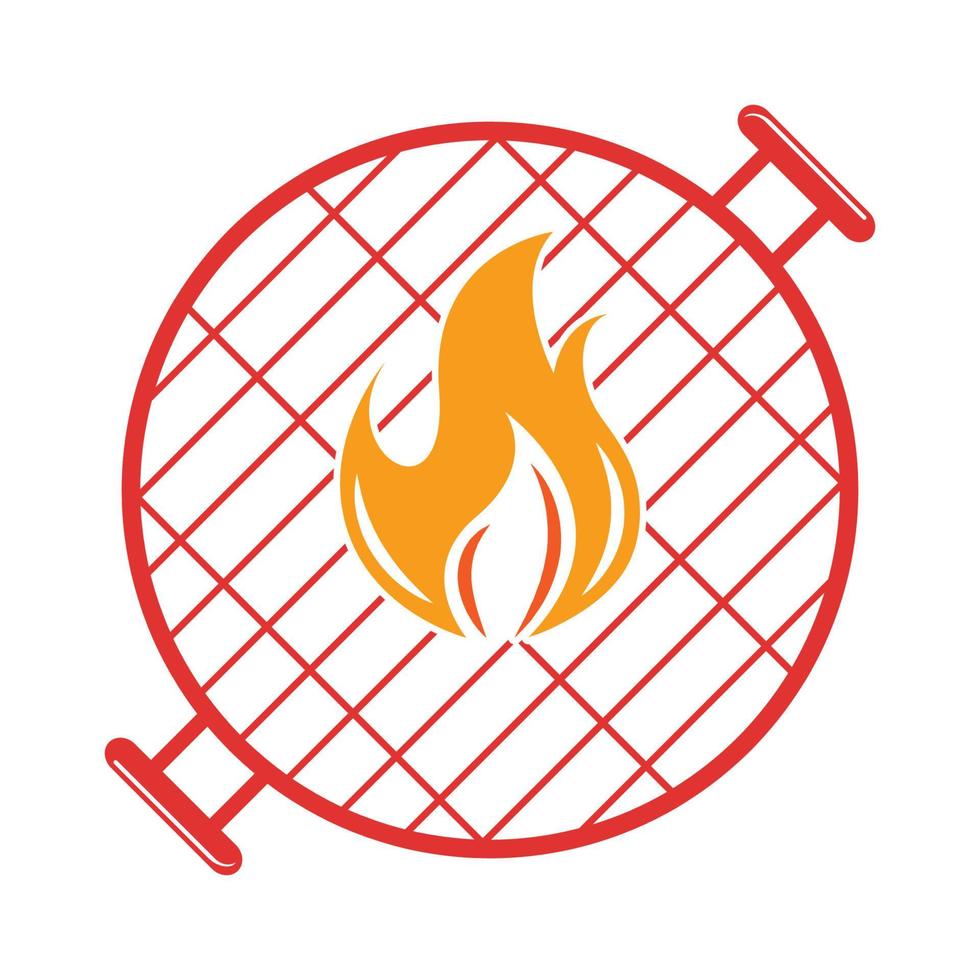 un barbecue icône logo conception vecteur