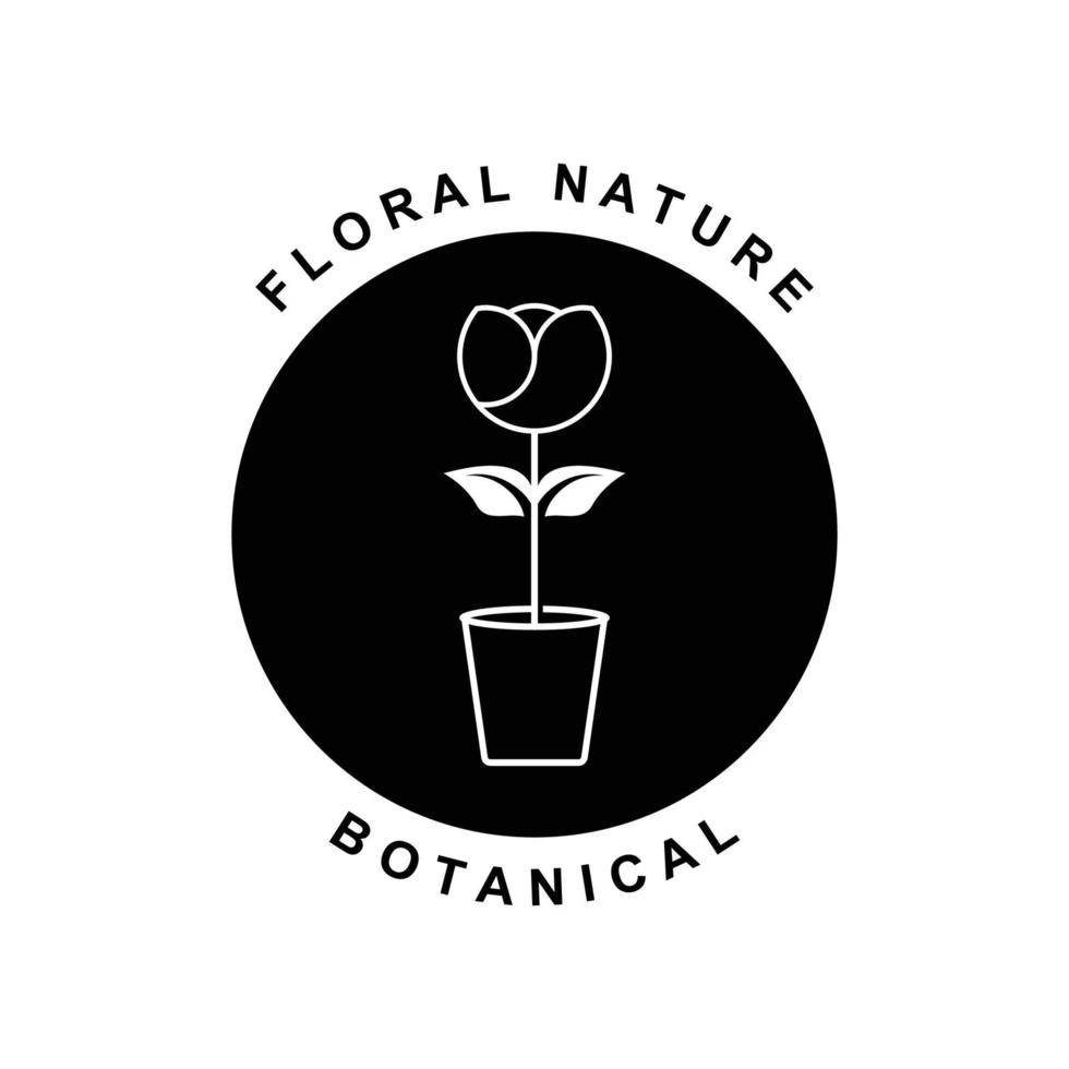 botanique logo illustration pour beauté Naturel biologique marque vecteur