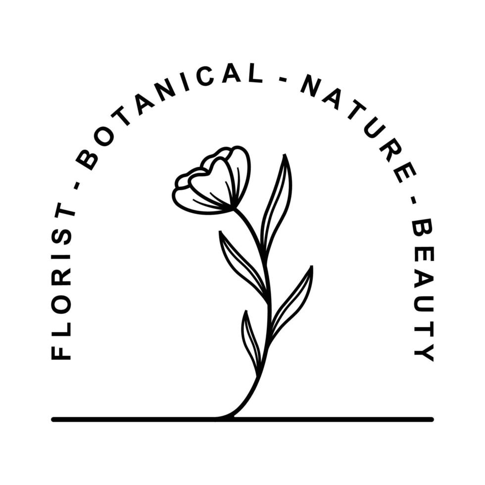 botanique logo illustration pour beauté Naturel biologique marque vecteur