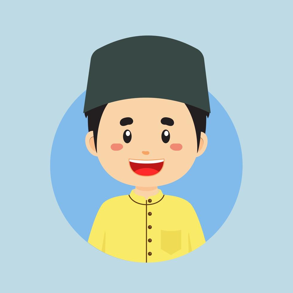 avatar de une malais personnage vecteur