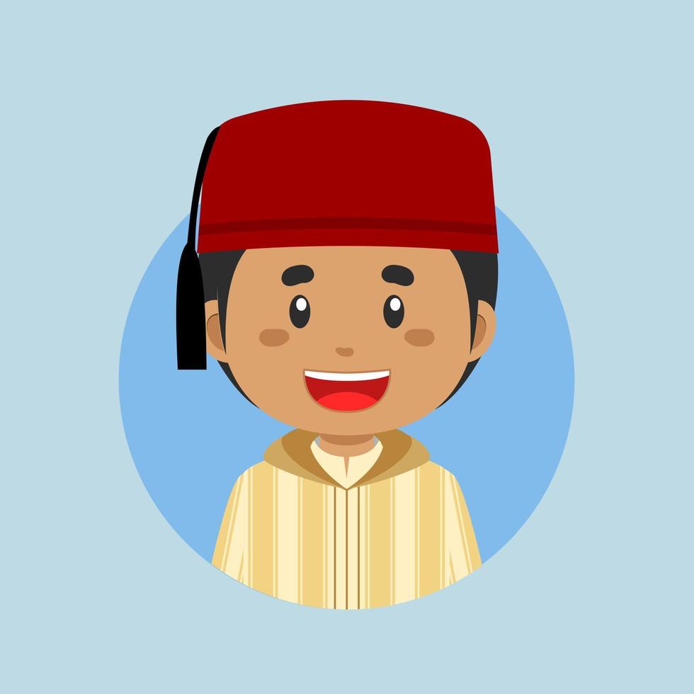 avatar de une marocains personnage vecteur