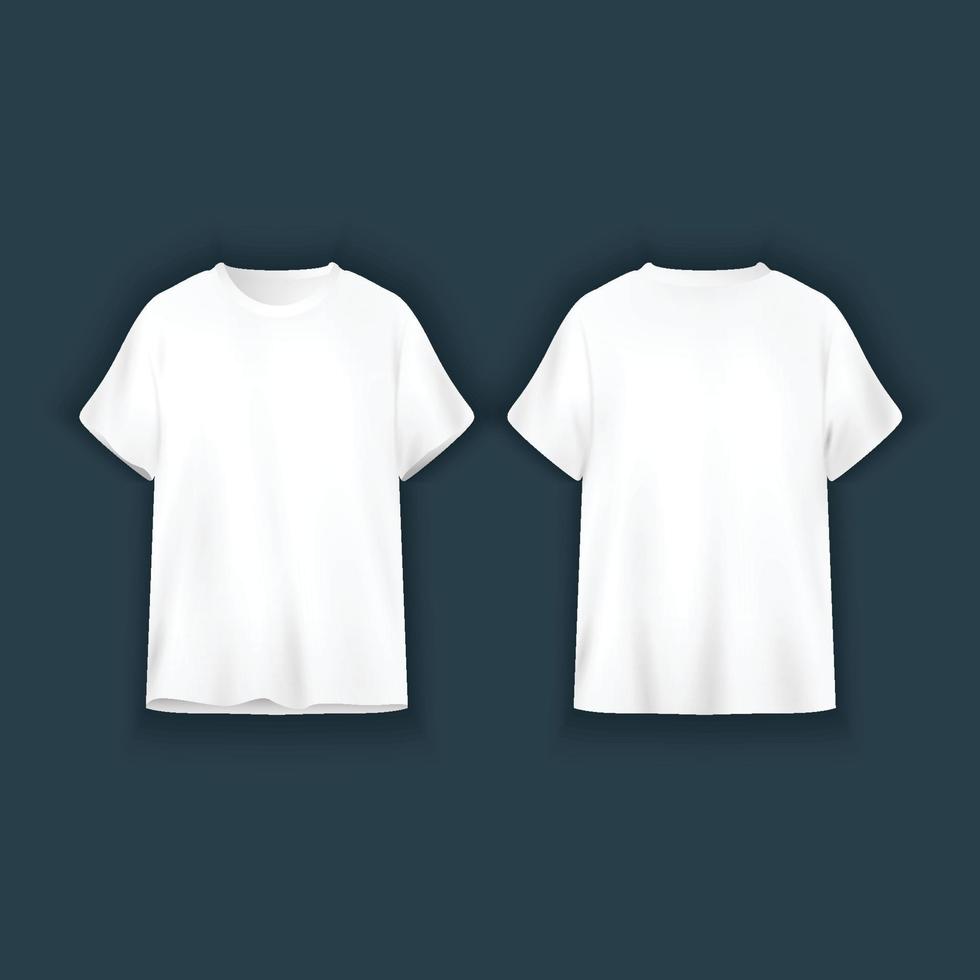 réaliste blanc T-shirt maquette vecteur