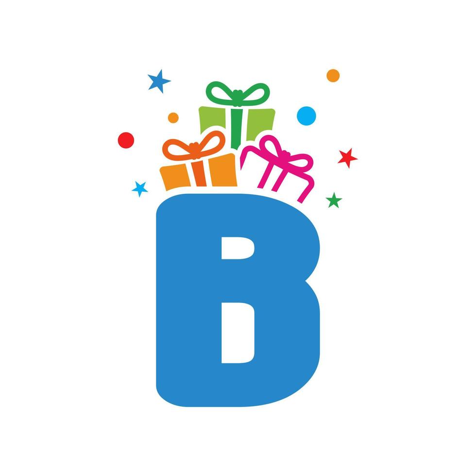 initiale b cadeau logo vecteur