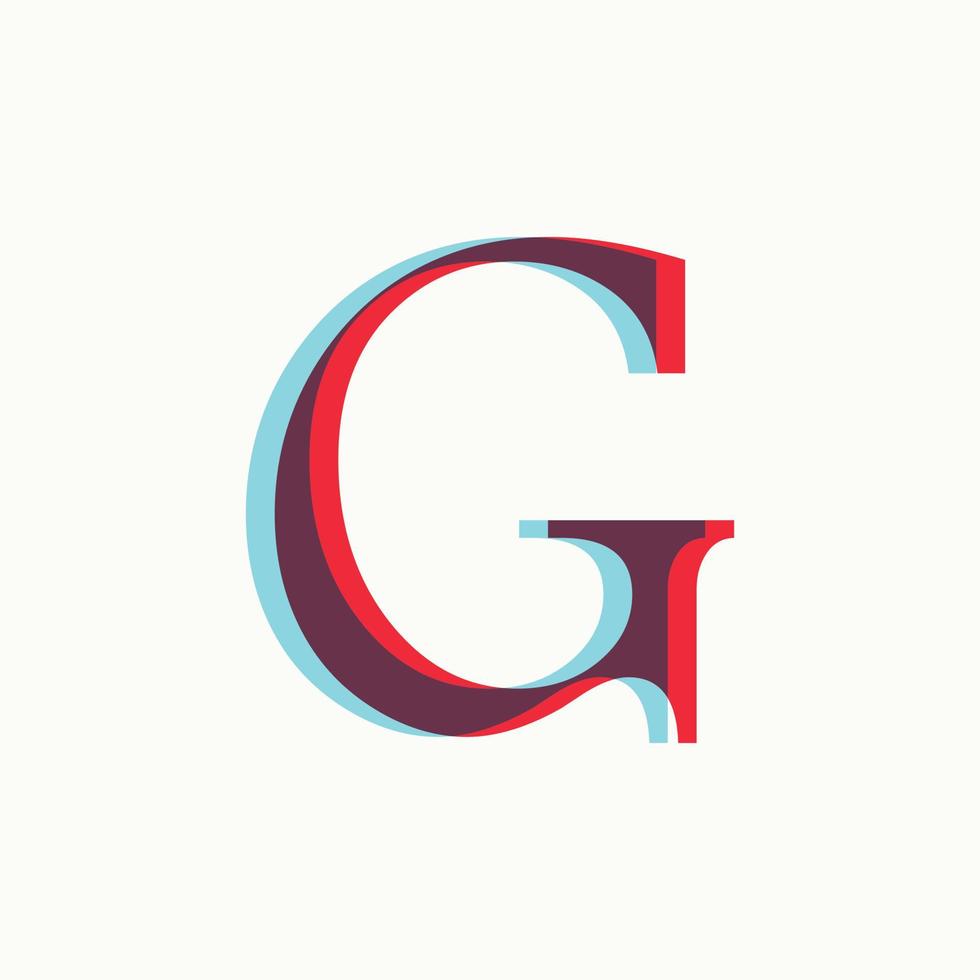 initiale g illusion logo vecteur