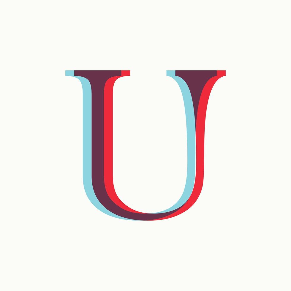 initiale u illusion logo vecteur