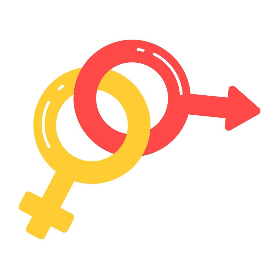 vecteur de symbole de sexe masculin et féminin, icône de relation