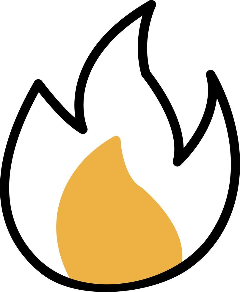 conception d'icône de vecteur de flamme