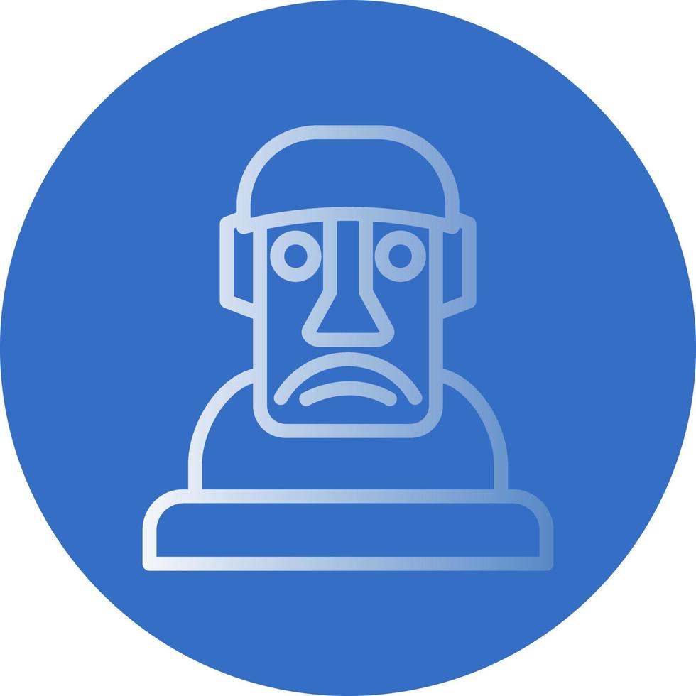 conception d'icône vectorielle moai vecteur