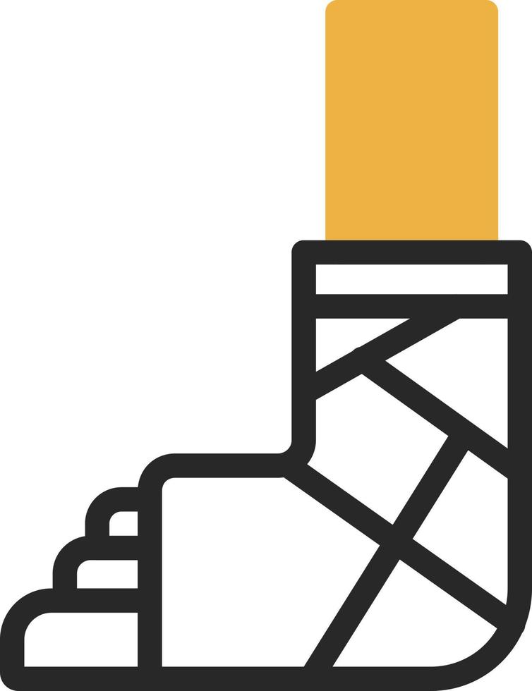 conception d'icône de vecteur de jambe cassée