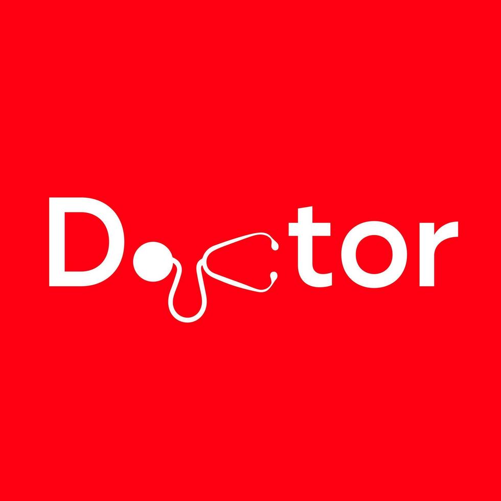médecin logo et médecin typographie vecteur