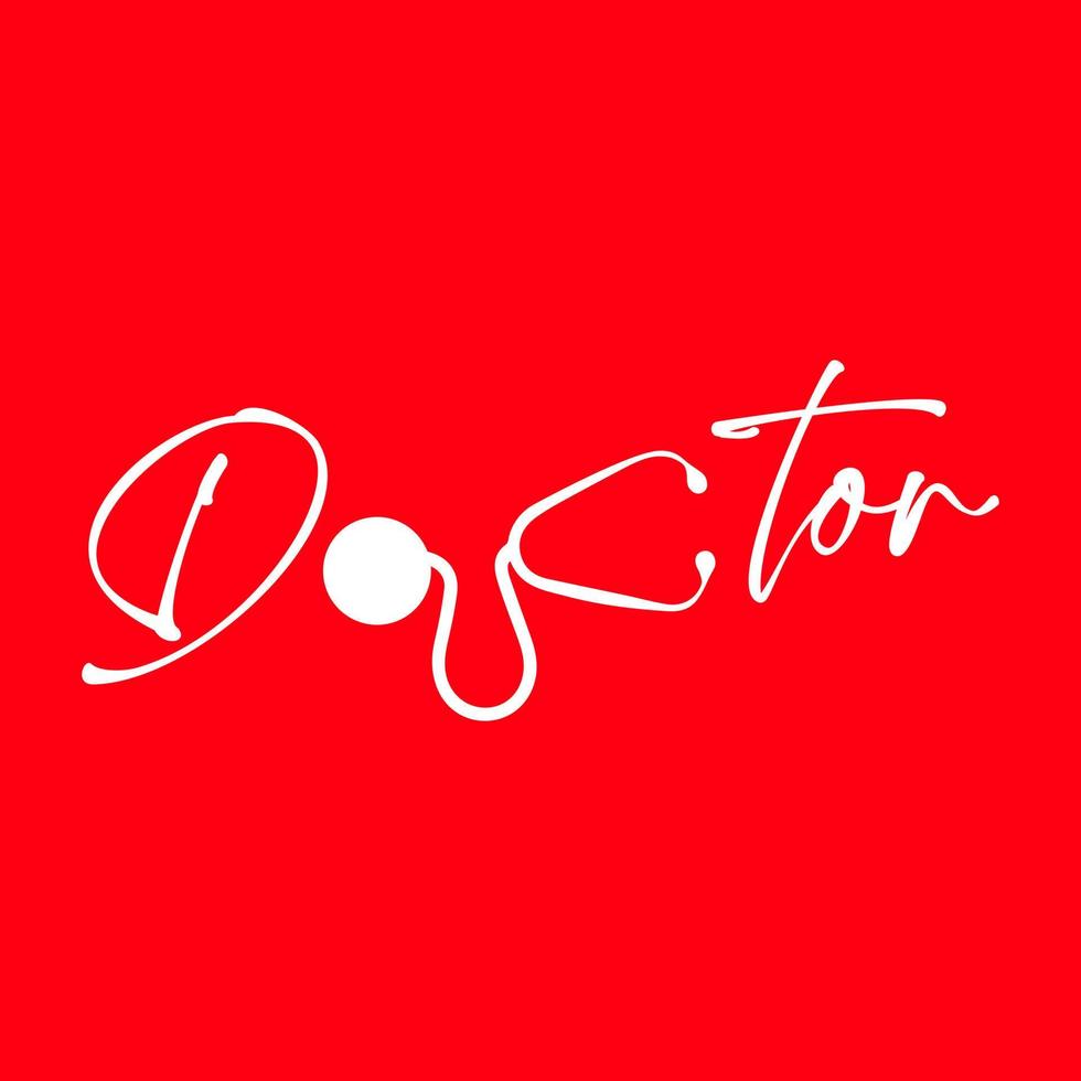 médecin logo et médecin typographie vecteur