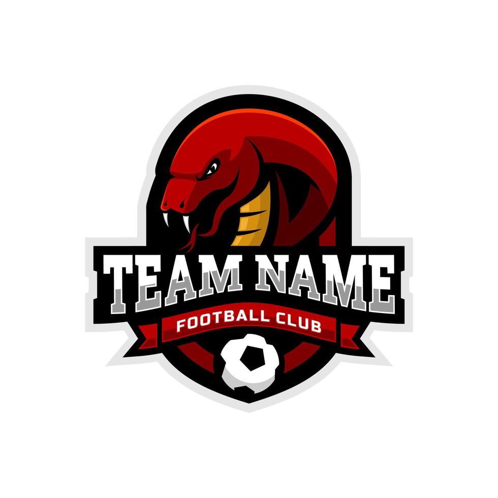 cobra mascotte pour une Football équipe logo. vecteur illustration.