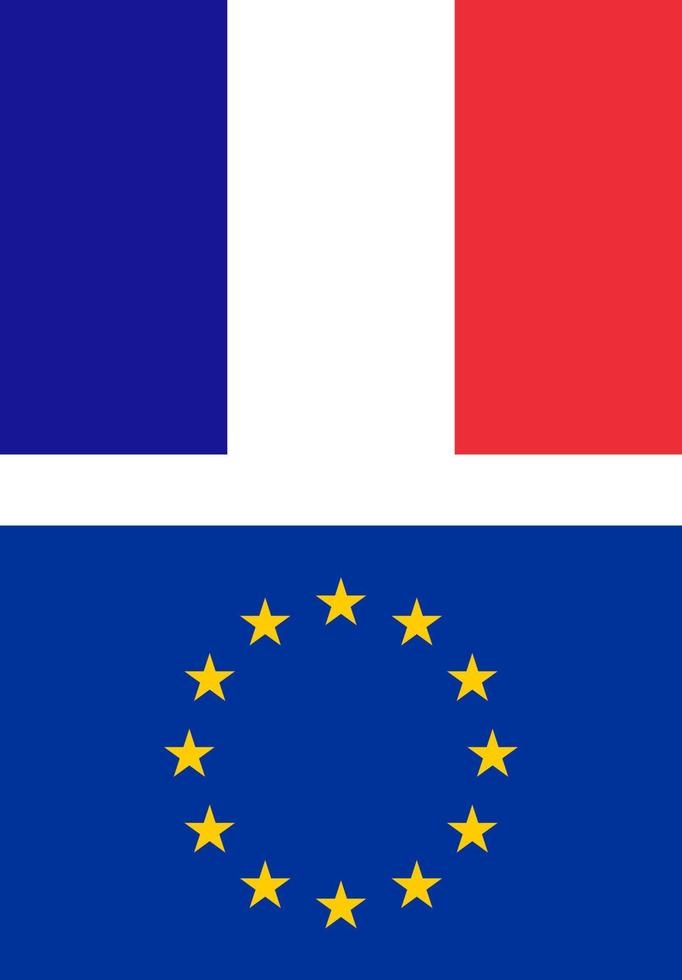 drapeau de France et L'Europe  vecteur