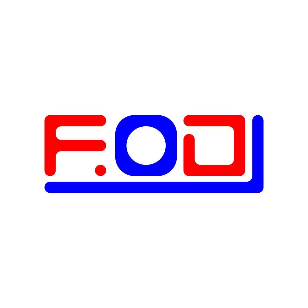 fod lettre logo Créatif conception avec vecteur graphique, fod Facile et moderne logo.