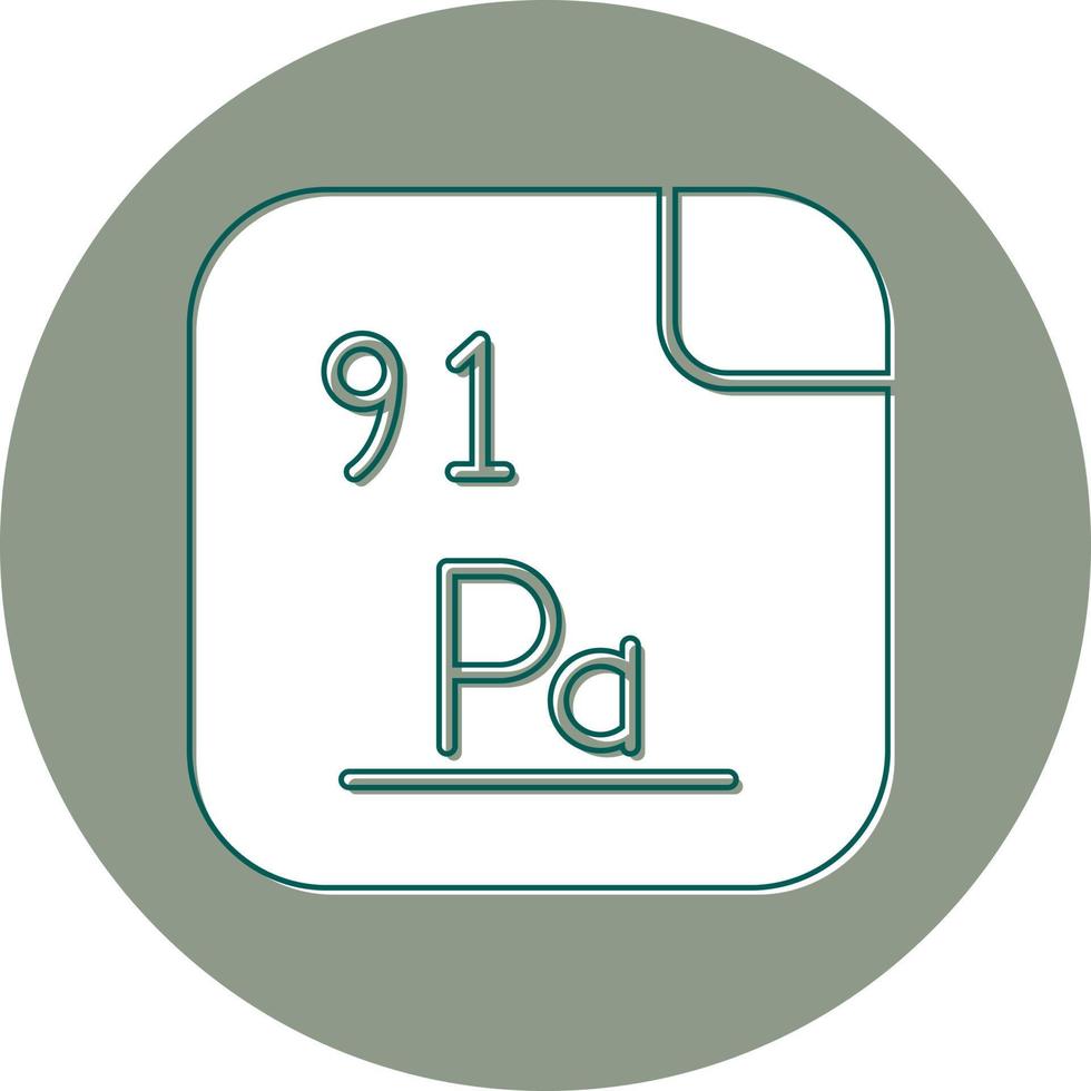 protactinium vecteur icône