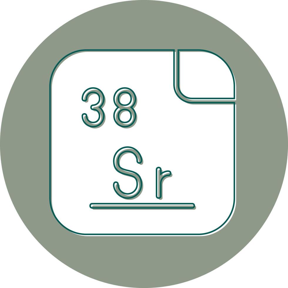 strontium vecteur icône