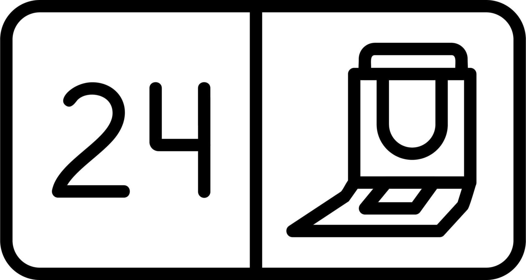 siège nombre vingt quatre vecteur icône