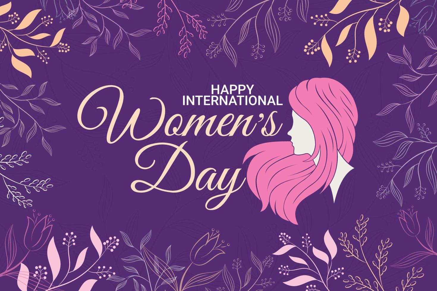 international aux femmes journée salutation modèle pour arrière-plan, bannière, affiche, couverture conception, social médias alimentation vecteur