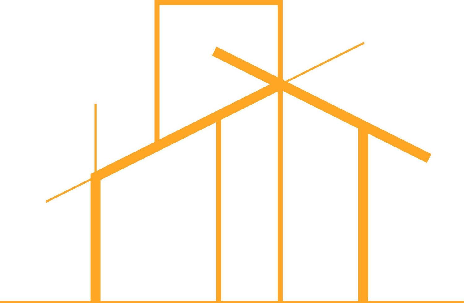 moderne architecture logo contour vecteur illustration