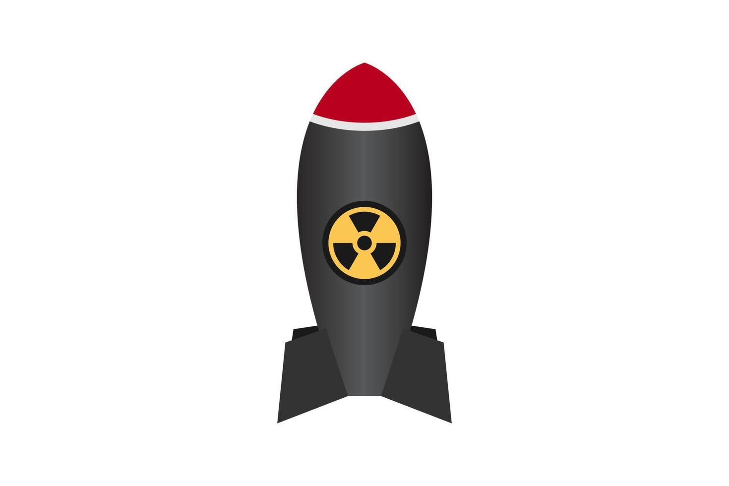 fusée nucléaire bombe vecteur conception illustration