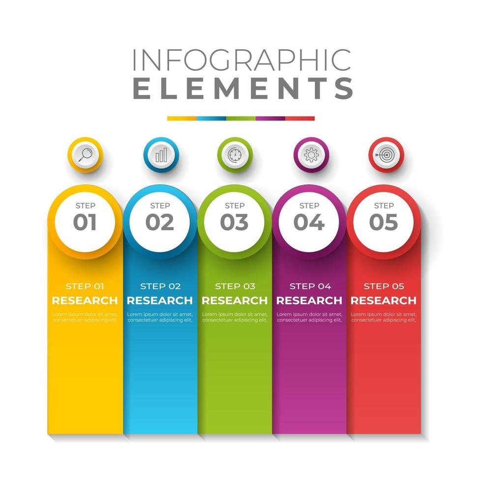 conception de modèle de bannière infographique entreprise vecteur