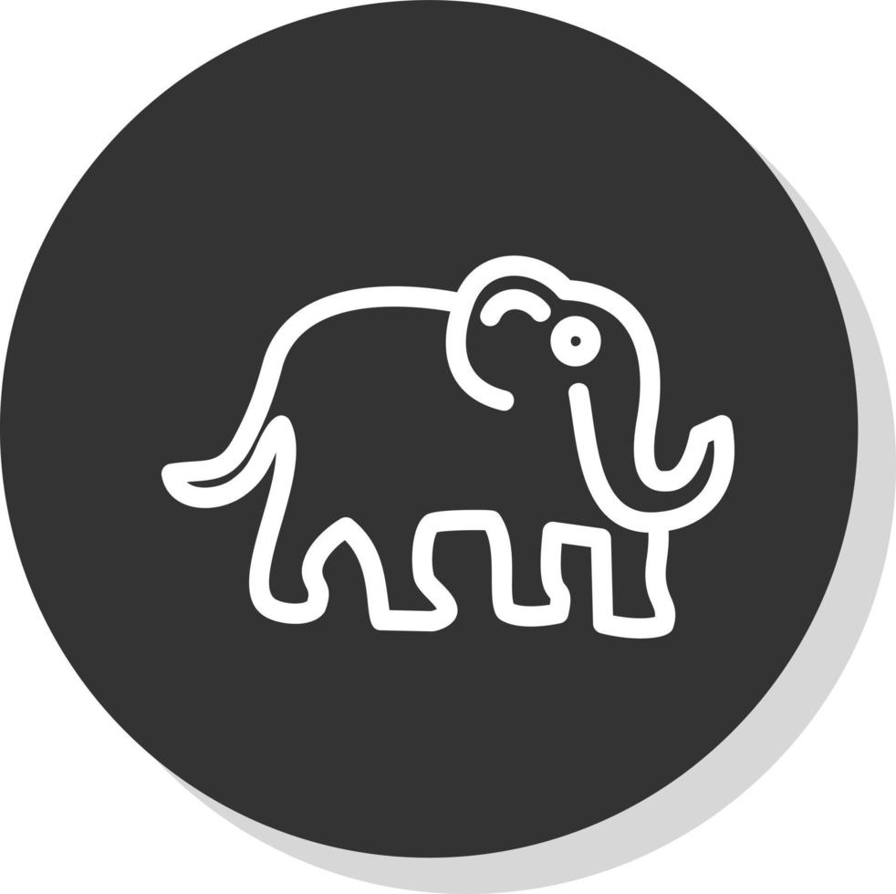 conception d'icône de vecteur de mammouth