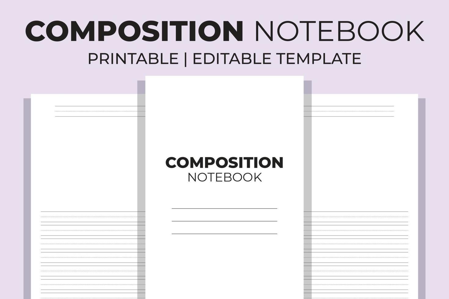 intérieur du cahier de composition vecteur