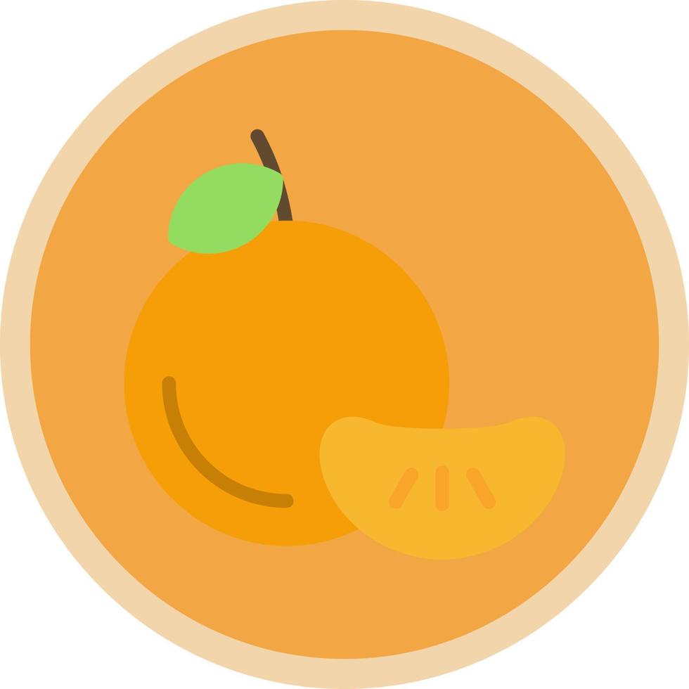 conception d'icône vectorielle mandarine vecteur