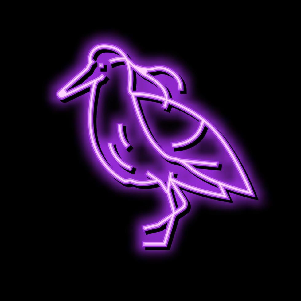 illustration vectorielle d'icône de couleur exotique d'oiseau de héron coiffé vecteur