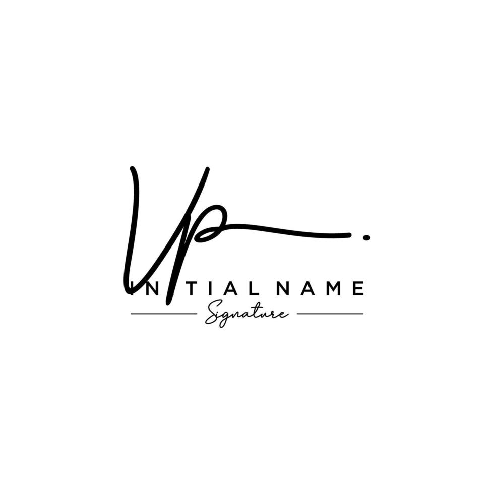 lettre vp signature logo template vecteur