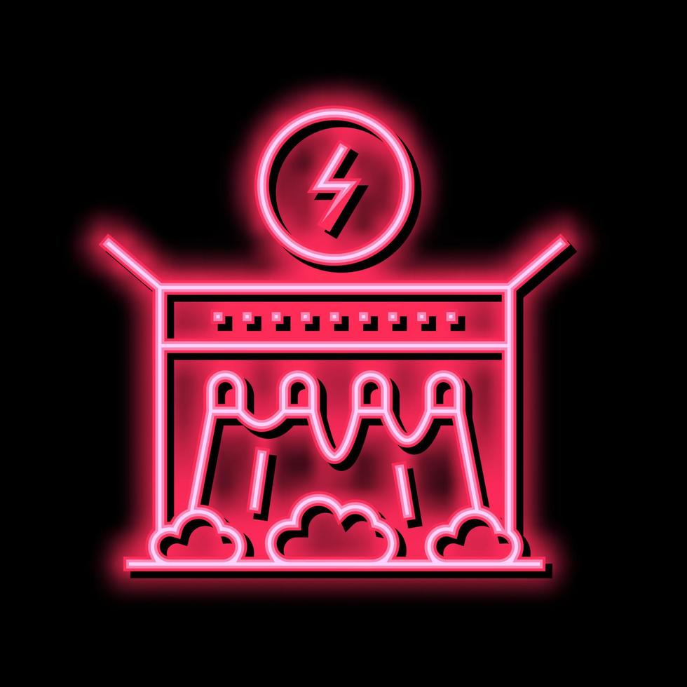 illustration plate de vecteur d'icône de couleur de barrage électrique