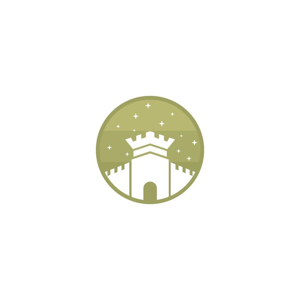 Château la tour logo conception icône vecteur pente