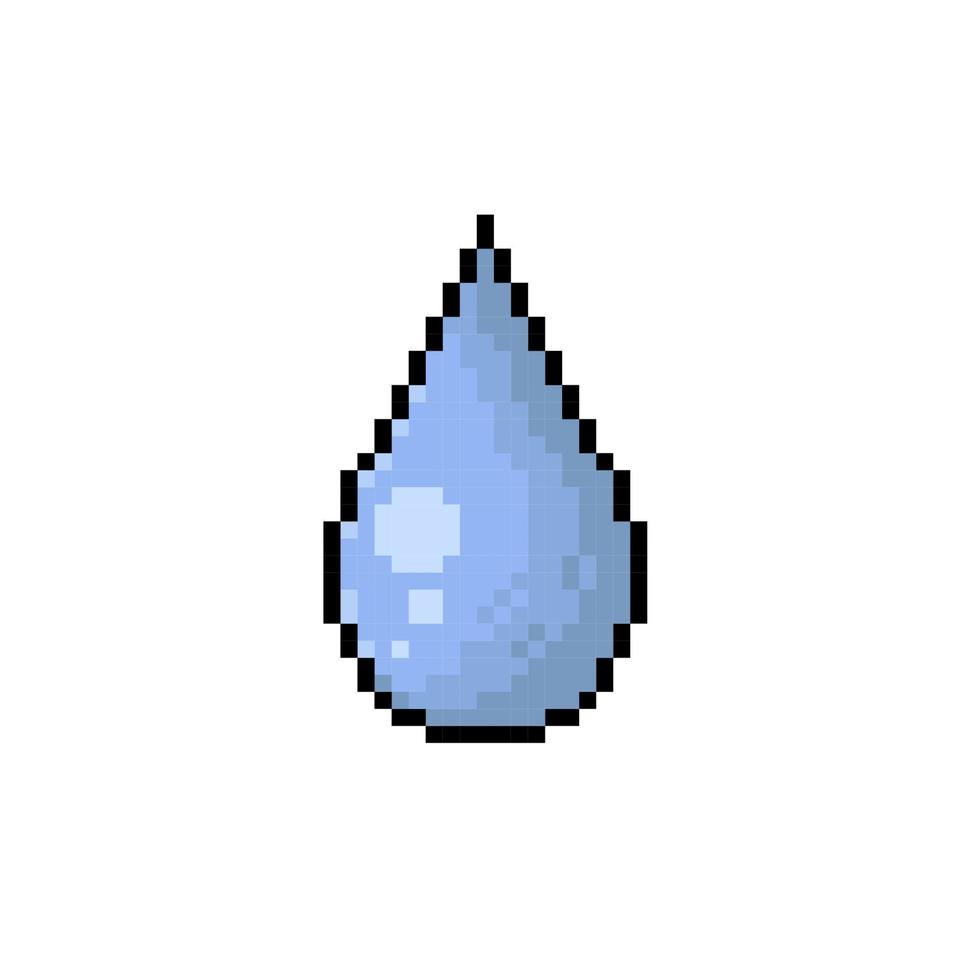 l'eau laissez tomber signe dans pixel art style vecteur