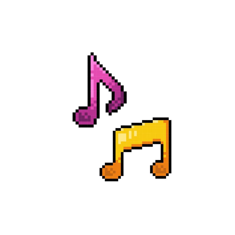 musical icône dans pixel art style vecteur