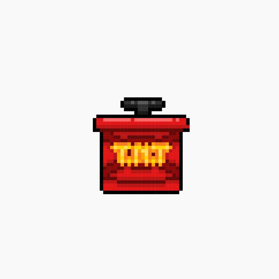 tnt bombe dans pixel art style vecteur