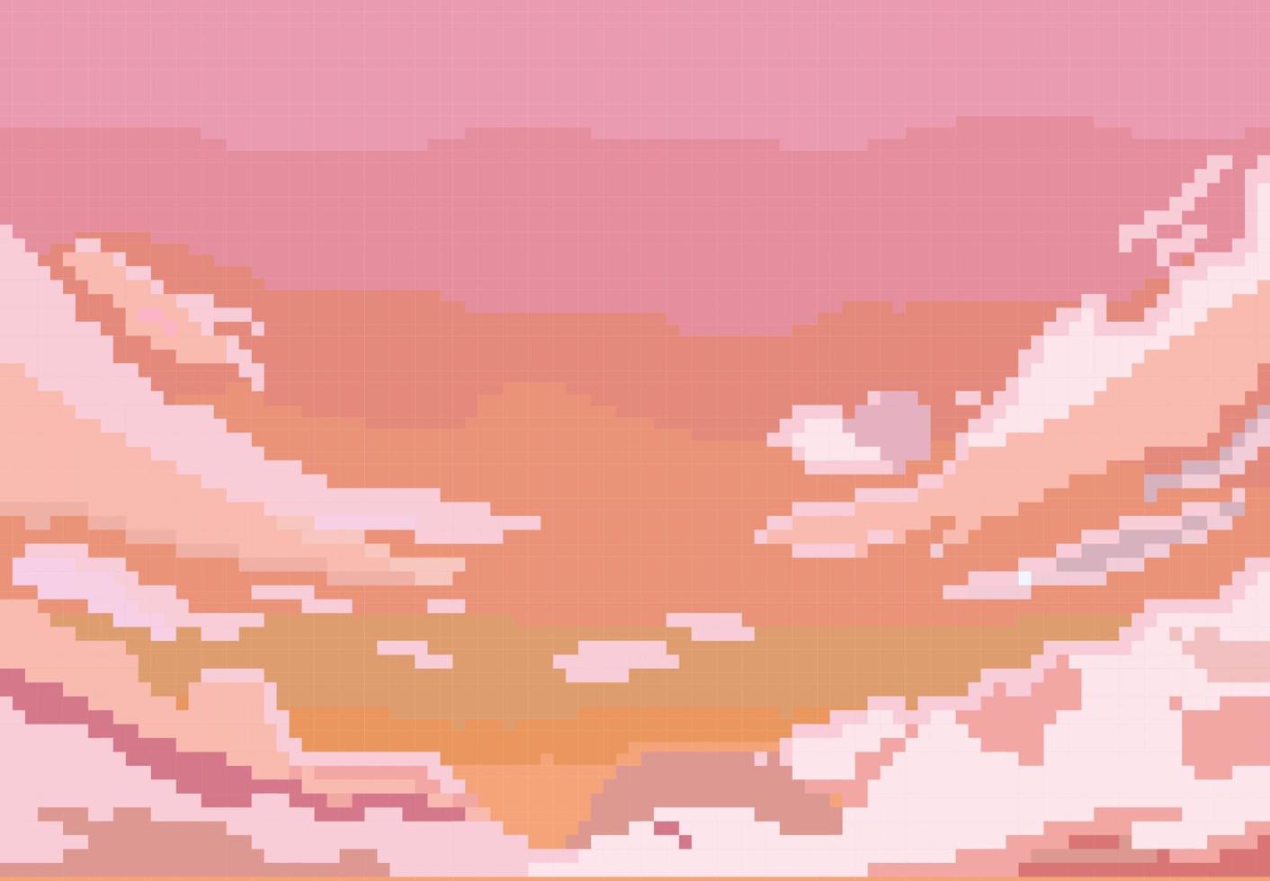 après midi nuage dans pixel art style vecteur