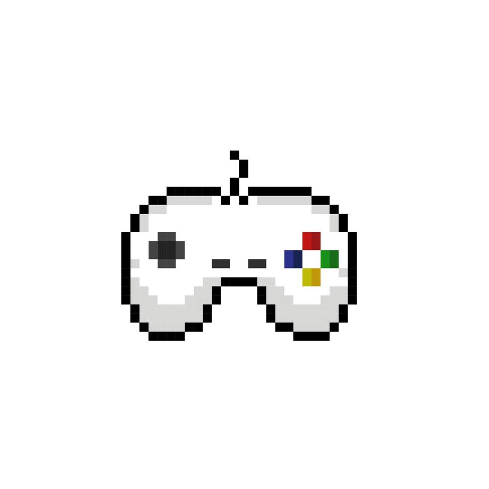 blanc bâton manette dans pixel art style vecteur