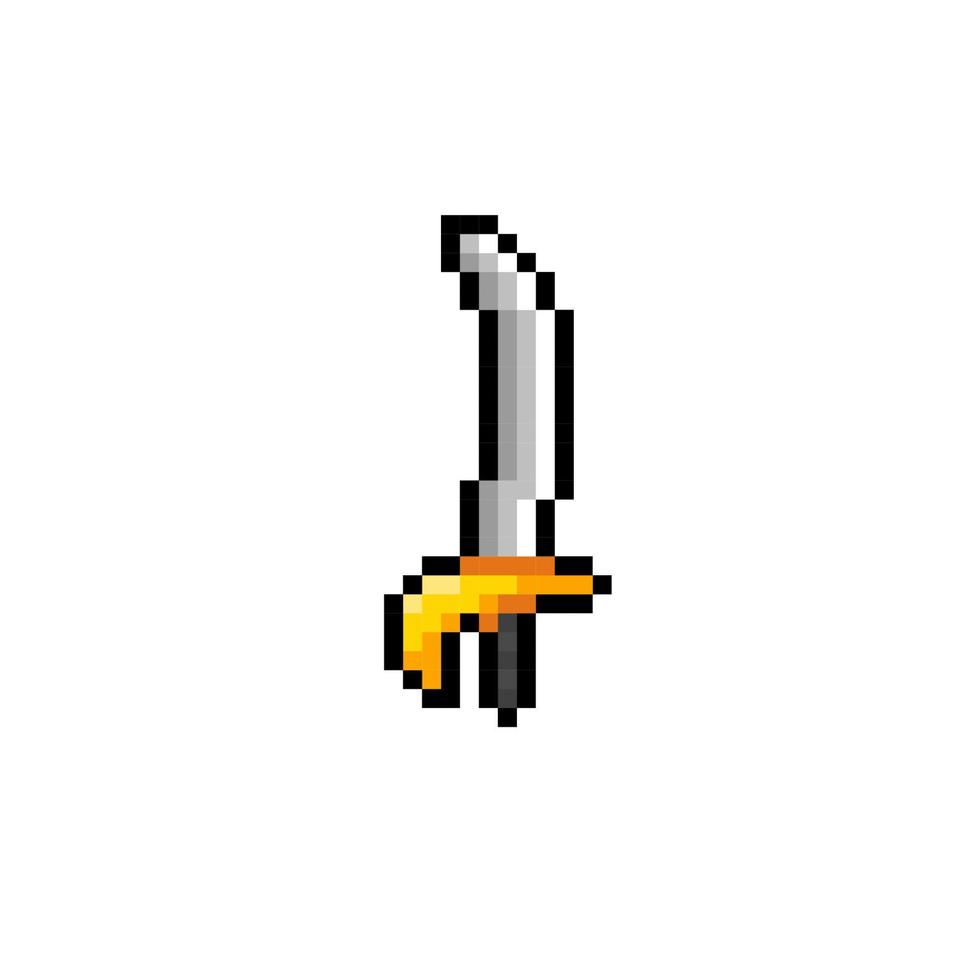 pirate épée dans pixel art style vecteur