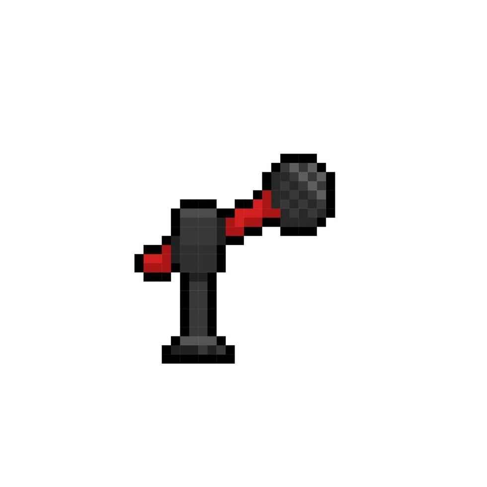 bureau microphone dans pixel art style vecteur