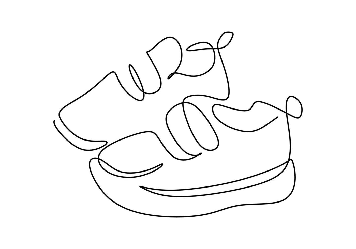 un ligne dessin de enfant des chaussures isolé sur blanc Contexte. vecteur