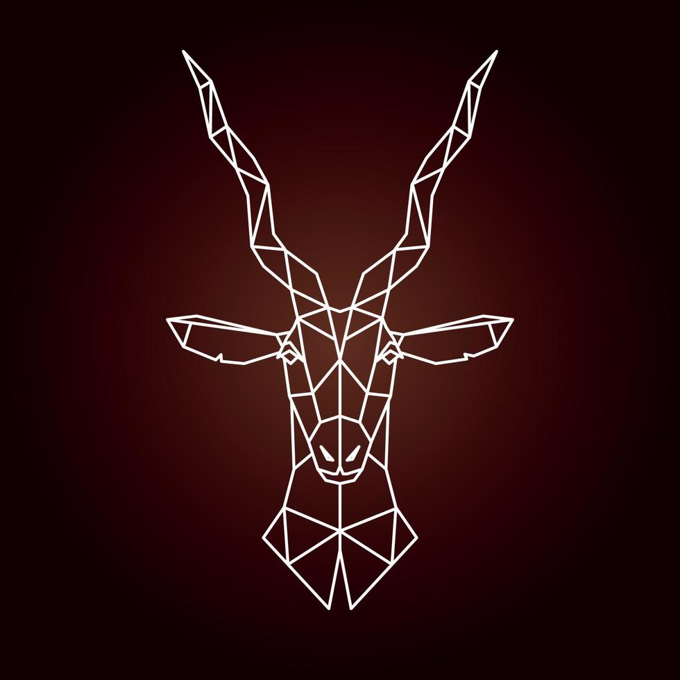 antilope dans un style géométrique. illustration vectorielle d'animal à utiliser comme impression sur t-shirt et affiche. vecteur
