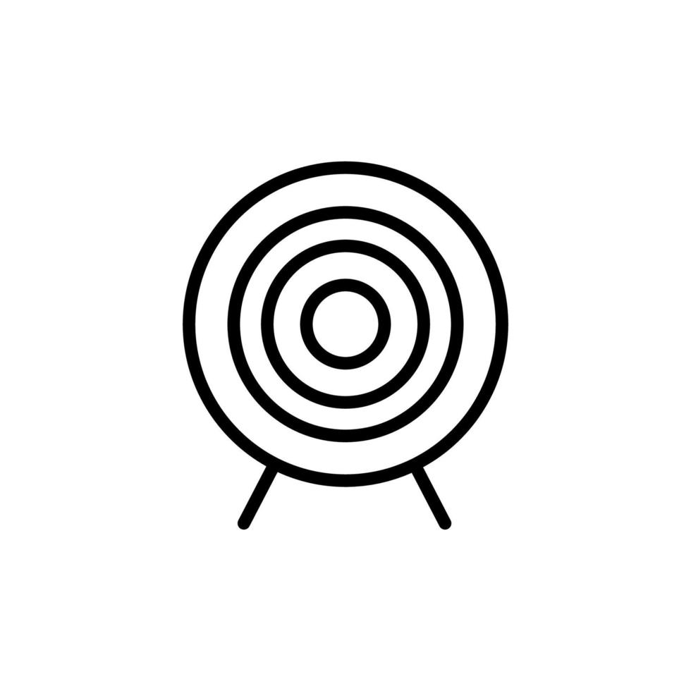icône de fléchette avec style de contour vecteur