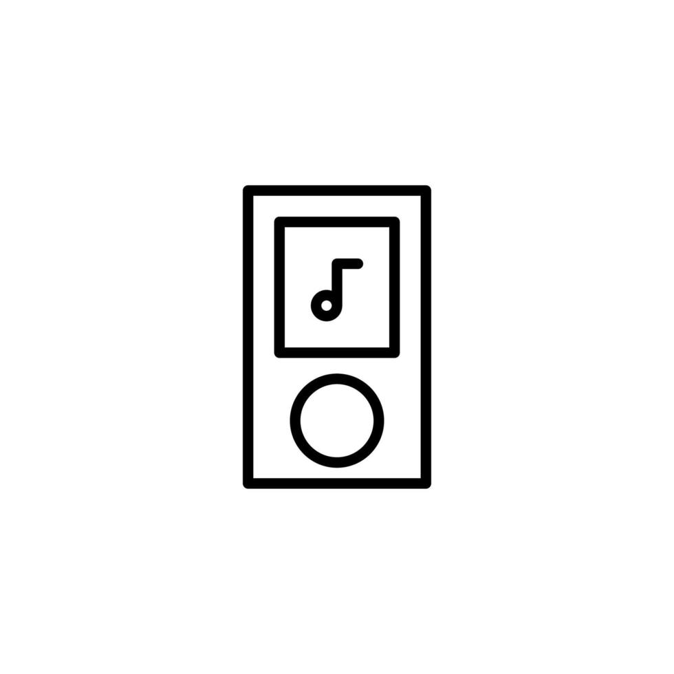 icône de musique avec style de contour vecteur