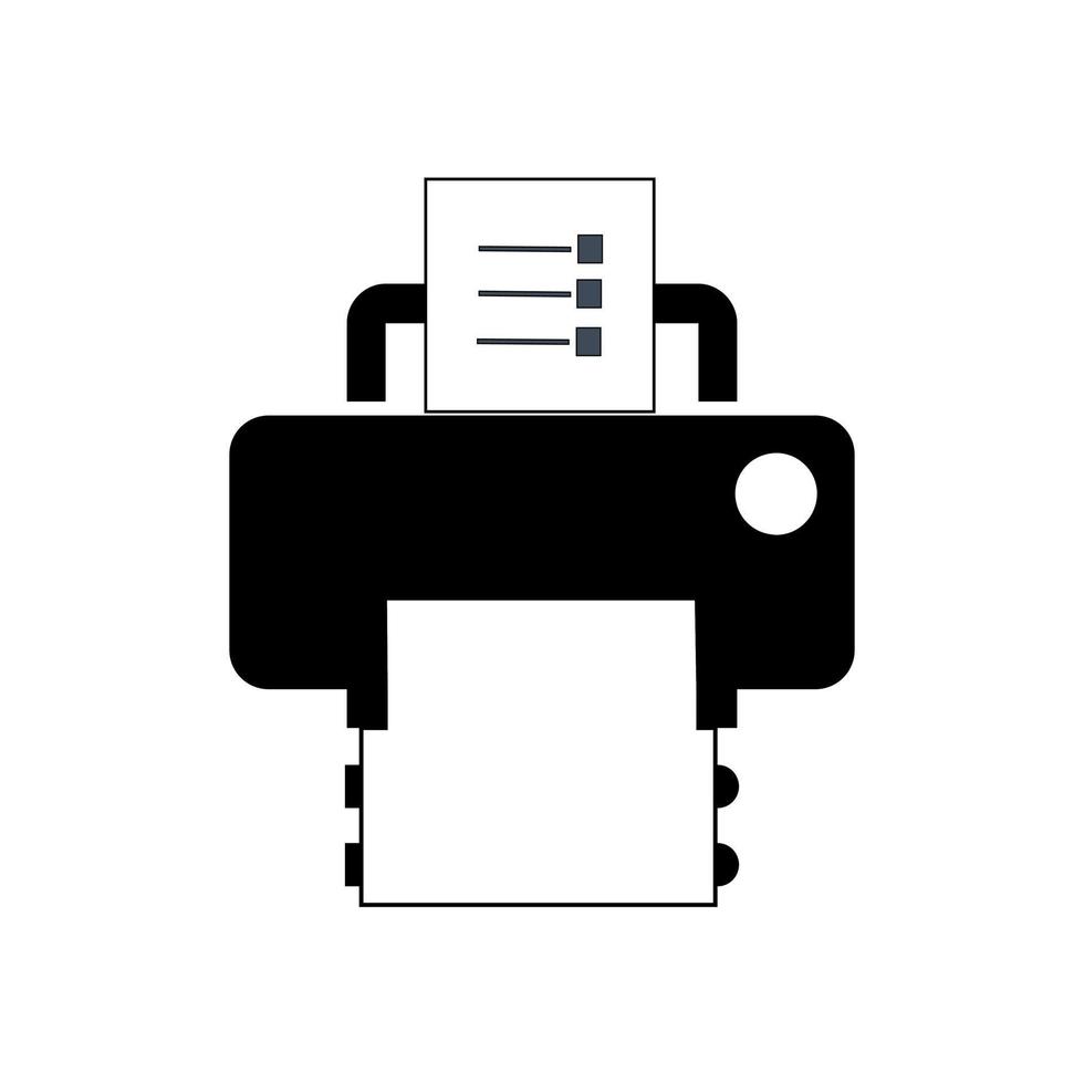 imprimante icône vecteur conception modèle. impression papier ou document signe. Accueil imprimante icône. plat illustration de Accueil imprimante vecteur icône pour la toile conception