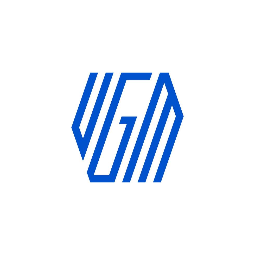 initiale lettre ugm monogramme logo vecteur