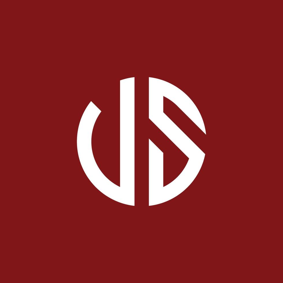 js monogramme lettre logo conception avec blanc et rouge vecteur