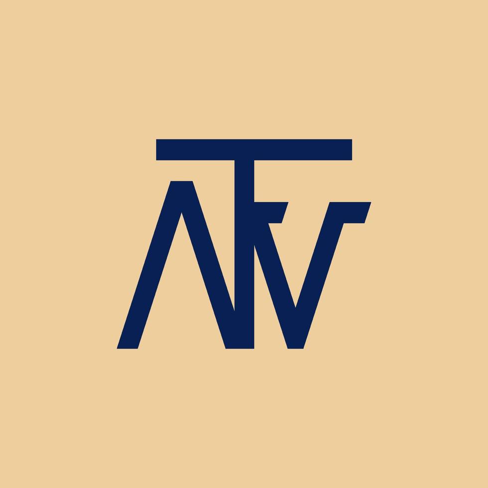 ntv lettre logo monogramme conception vecteur